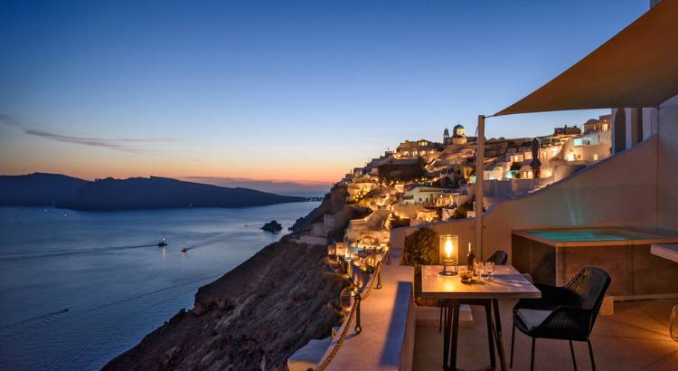 Unparalleled Sunset View at Strogili Traditional Houses in Oia Santorini