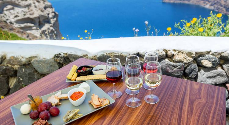 A Vineyard with a View – Winte Tasting in Santorini Greece