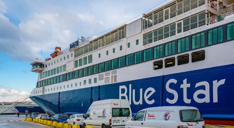 Blue Star Ferries at Piraeus Port to Santorini